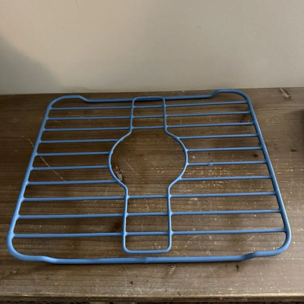 Vintage Rubbermaid Coated Wire, Blue Sink Protector Rack Slate 90s Never Used